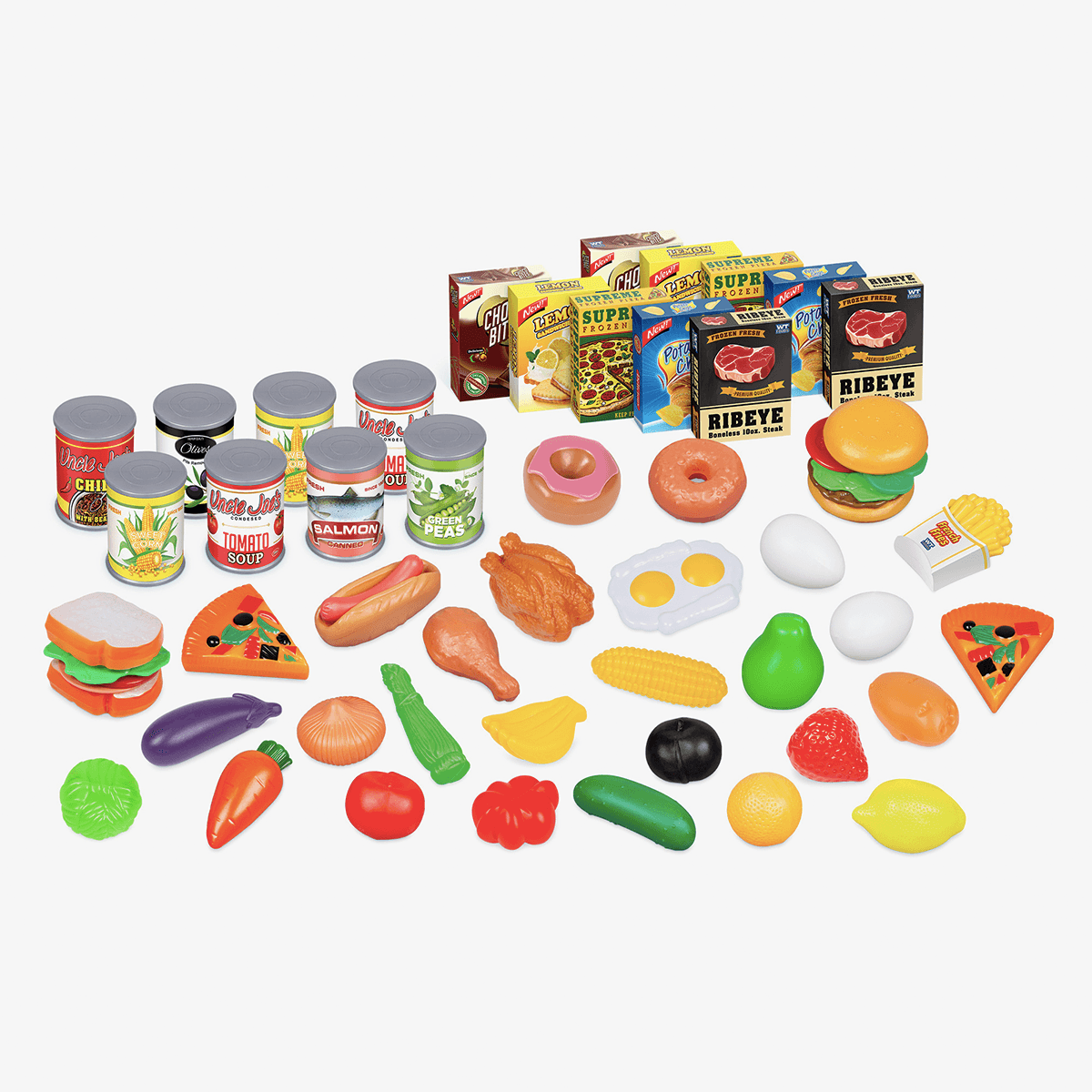 Juego de comida variada para niños [58 piezas]