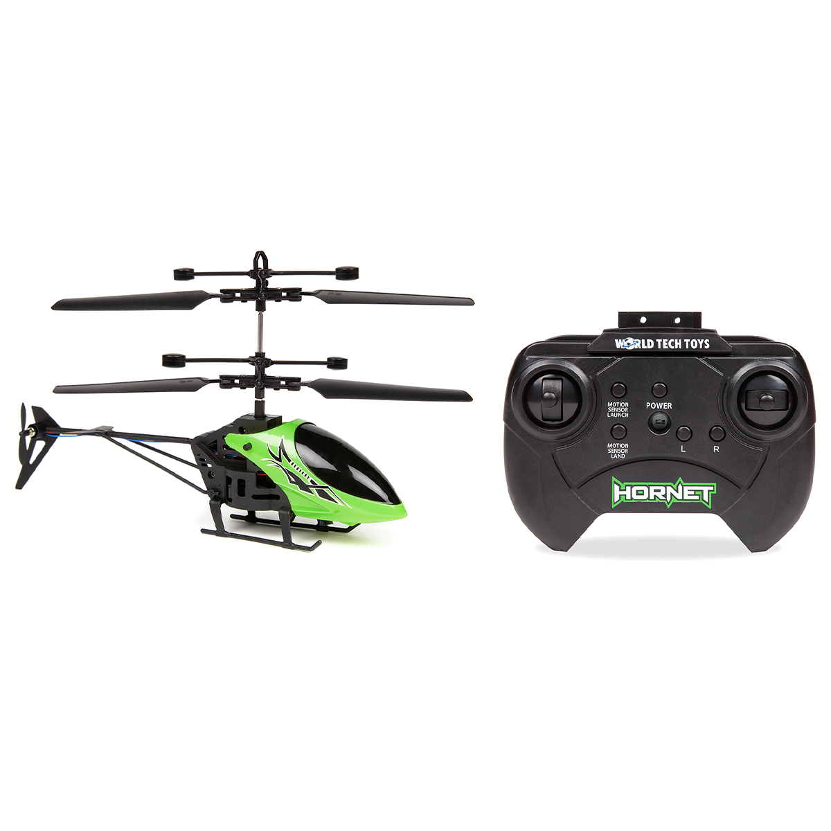 Helicóptero de control remoto infrarrojo que brilla en la oscuridad Hornet