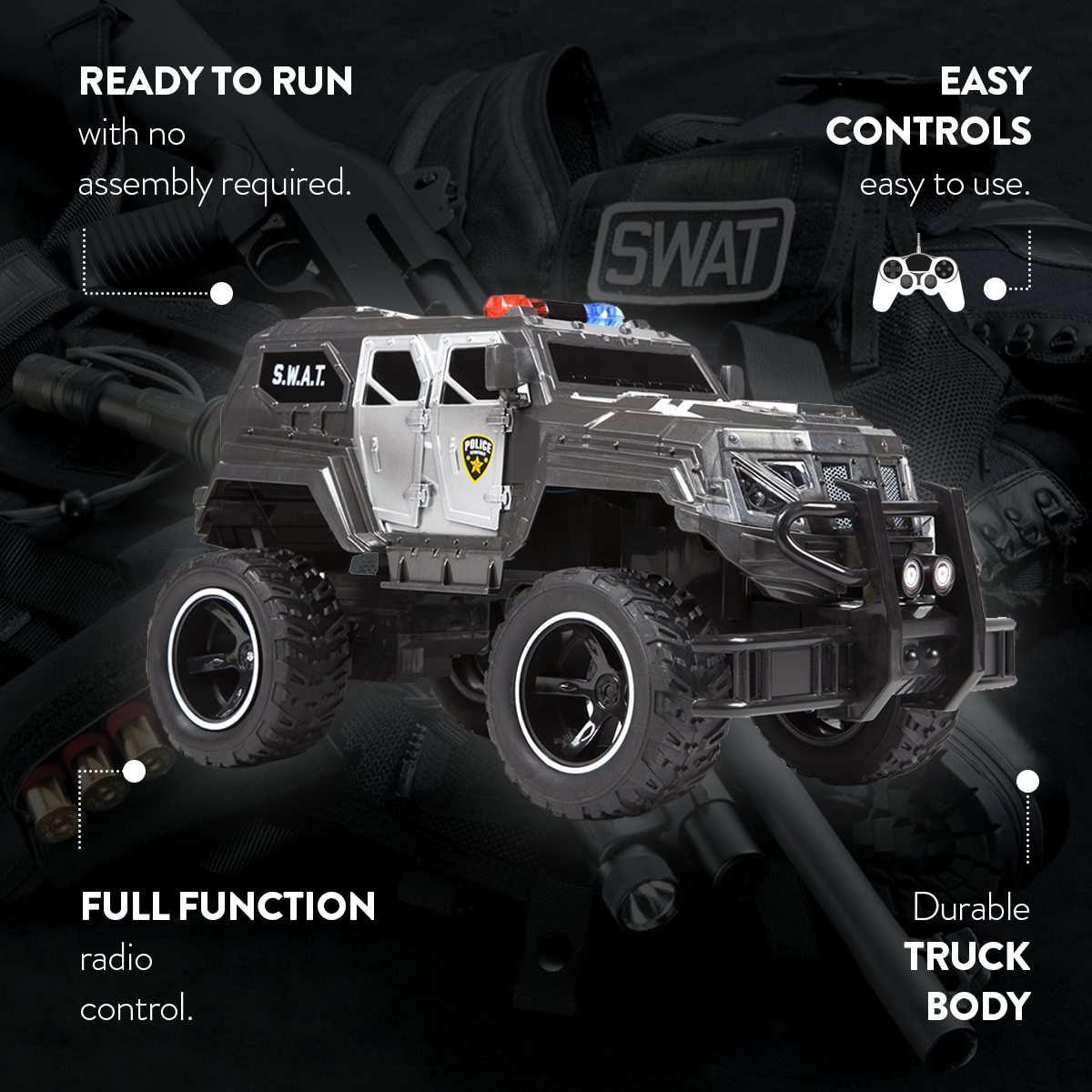 S.W.A.T. RC Monster Truck [1:14]