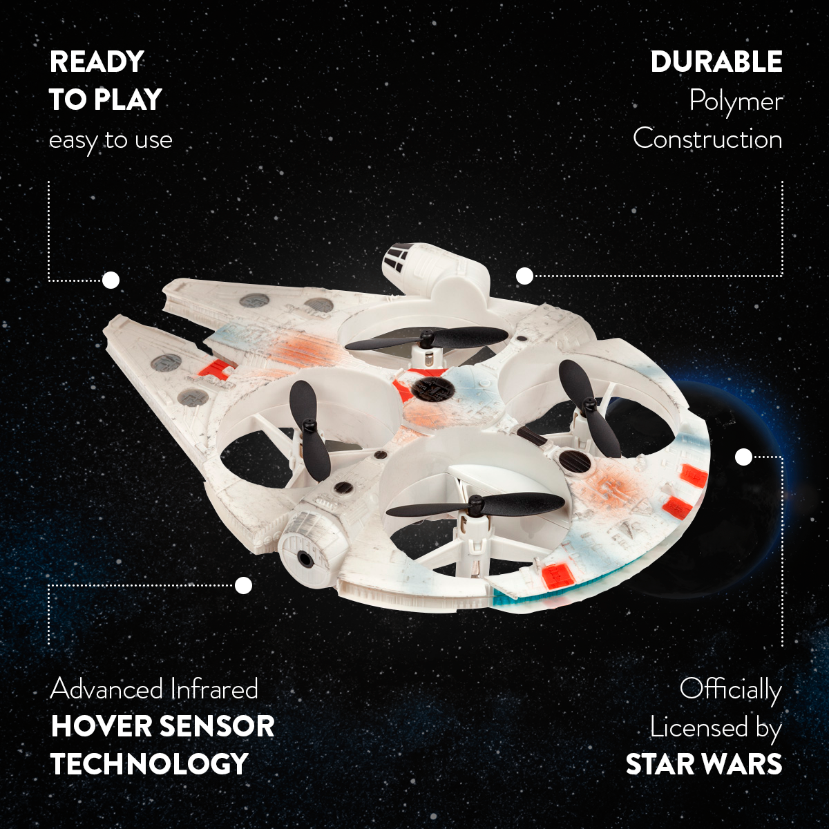 Rc millennium falcon drone on sale