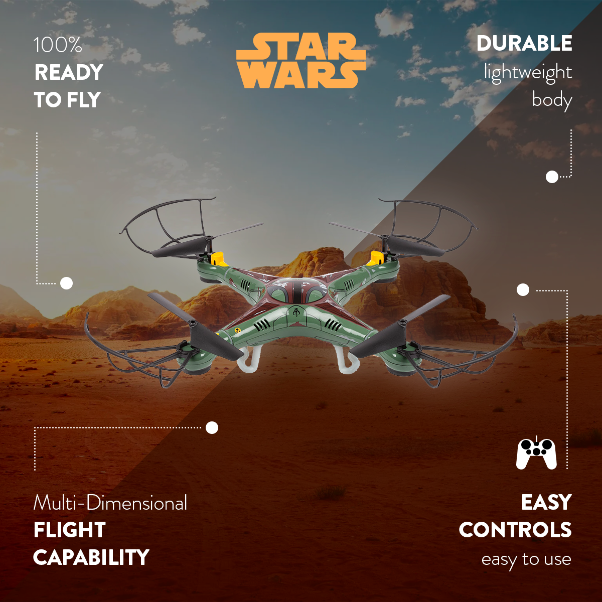 Cuadricóptero RC Boba Fett 