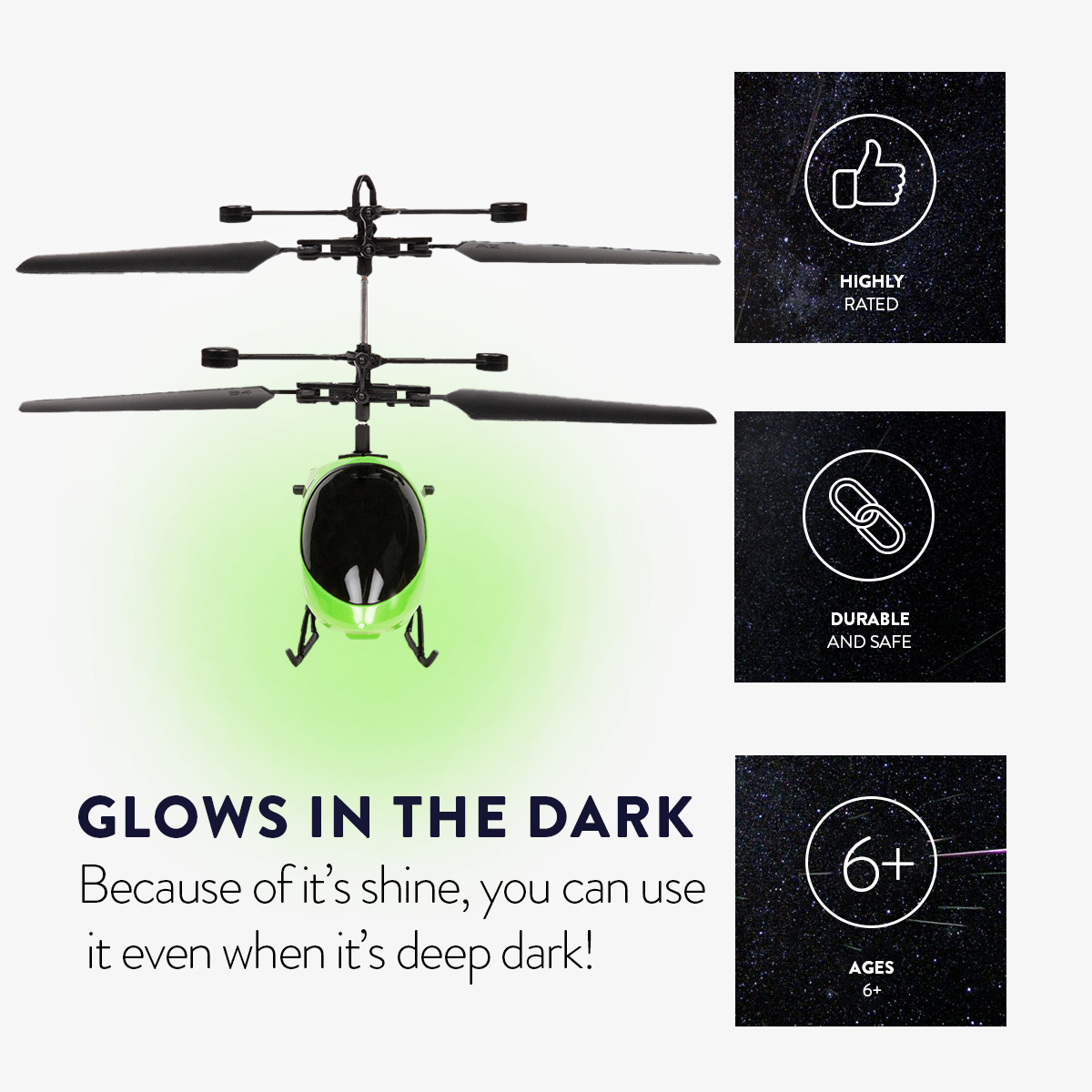 Hornet Glow in the Dark Remote Control IR Helicopter