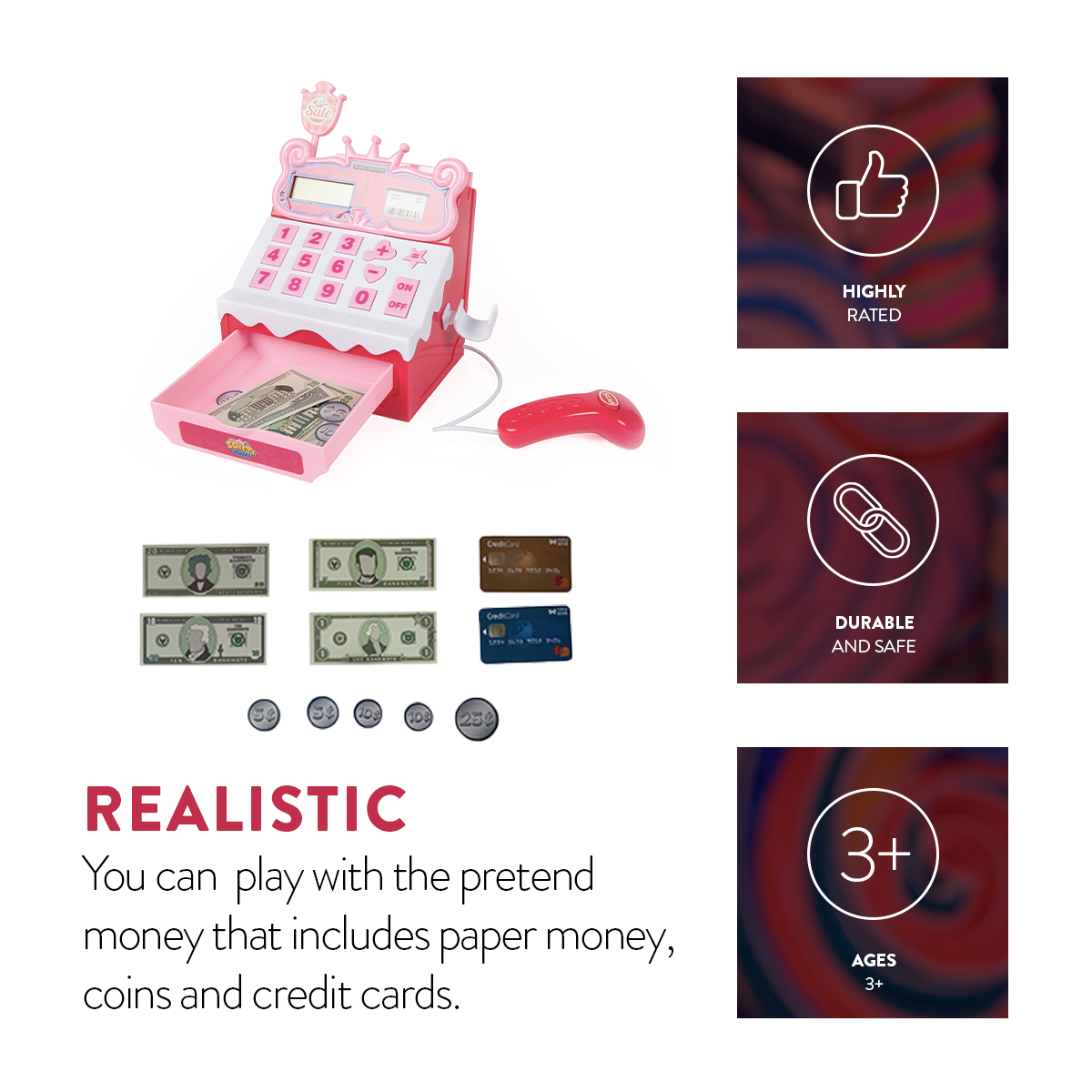 Sweets Shop with Cash Register Playset