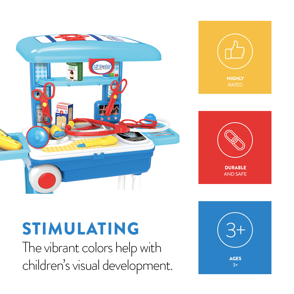 Lil' Doctor Luggage Playset (23 Piece) | HobbyTron™ – HOBBYTRON