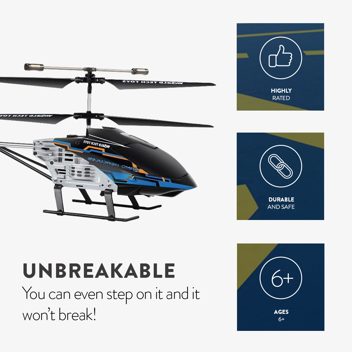 Helicóptero RC irrompible Nano Hercules