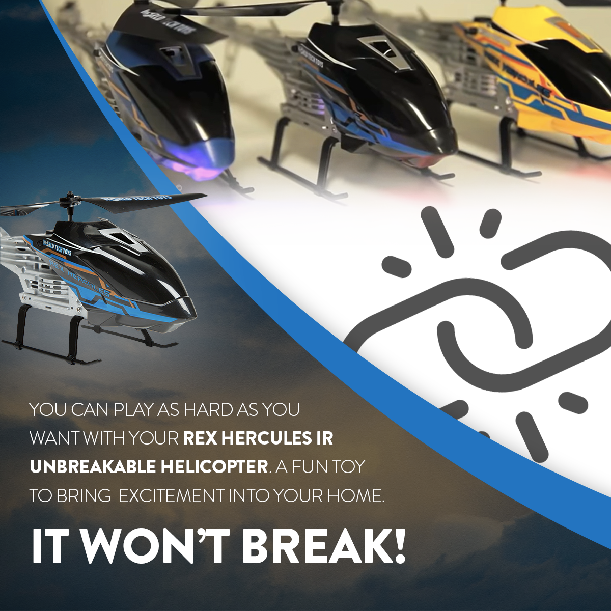 Rex Hercules IR Unbreakable helicopter