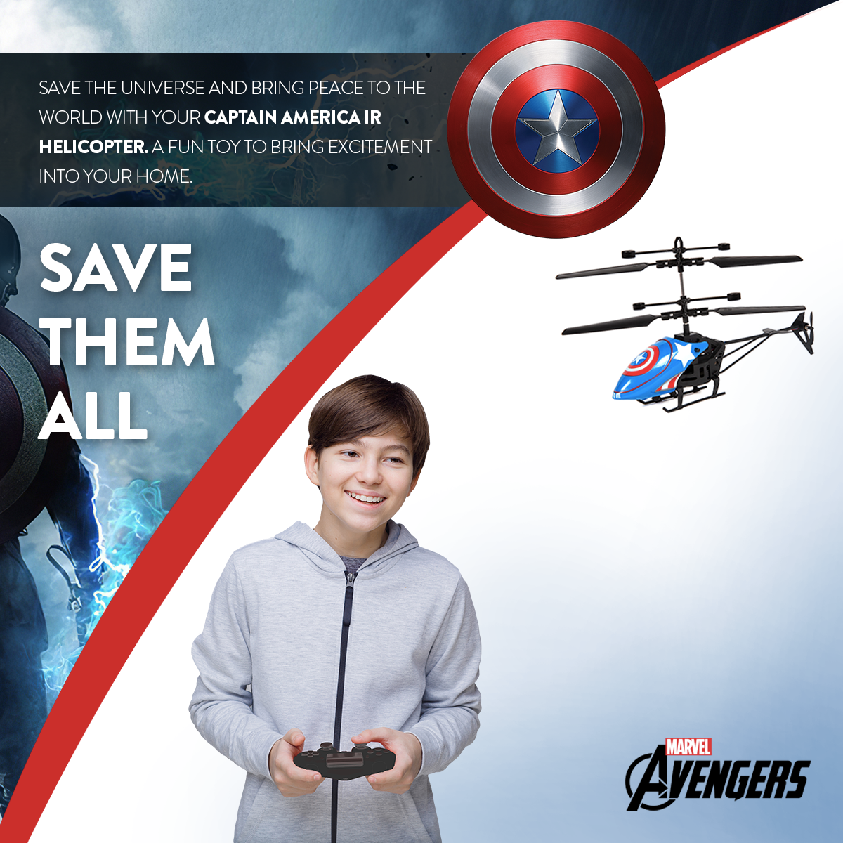 Helicóptero RC del Capitán América