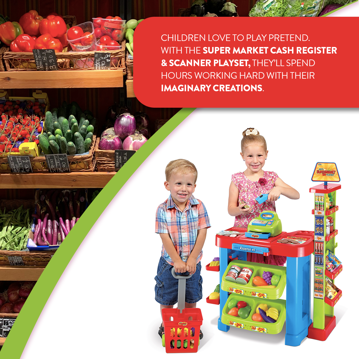 Super Market Cash Register & Scanner Playset