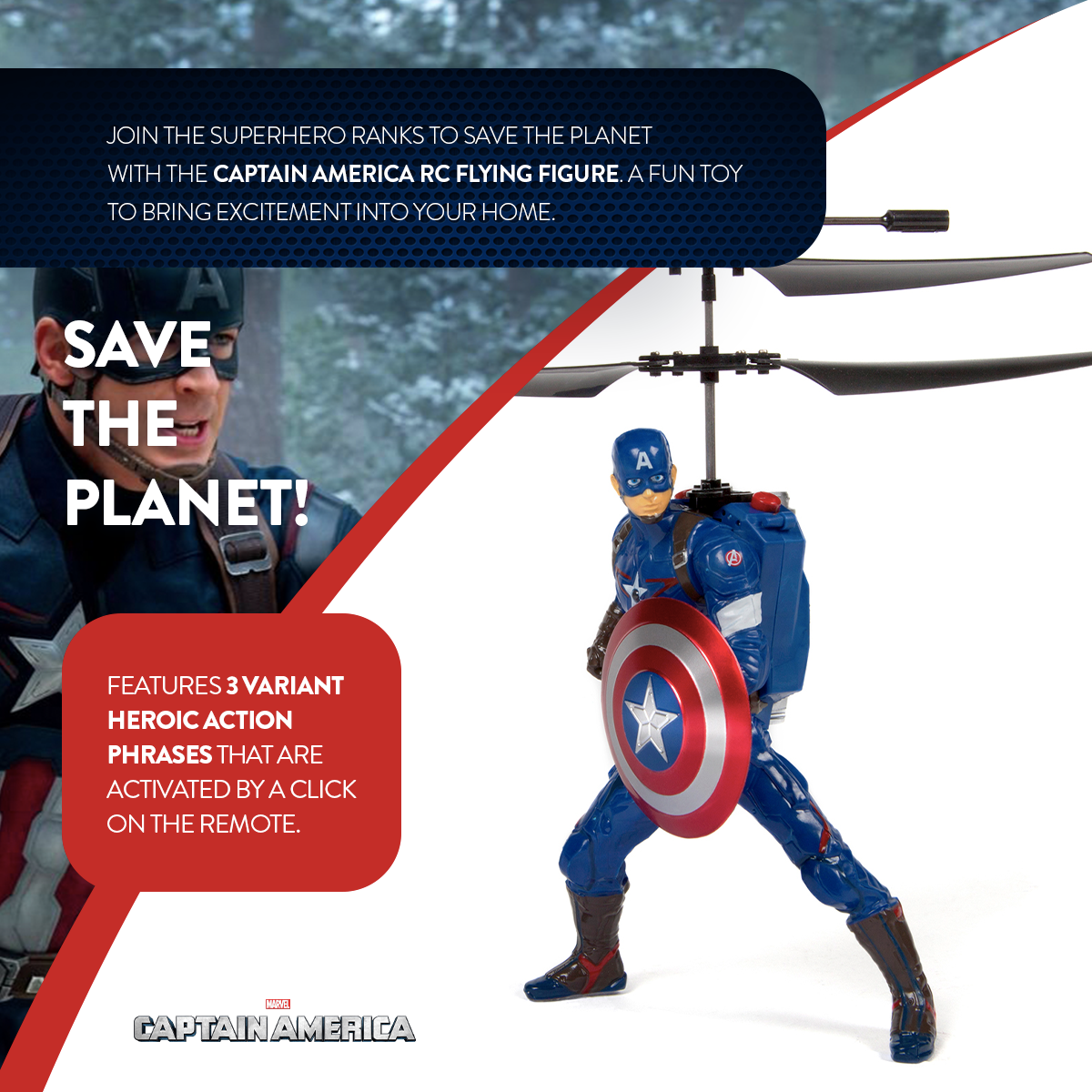 Captain America RC Flying Figure