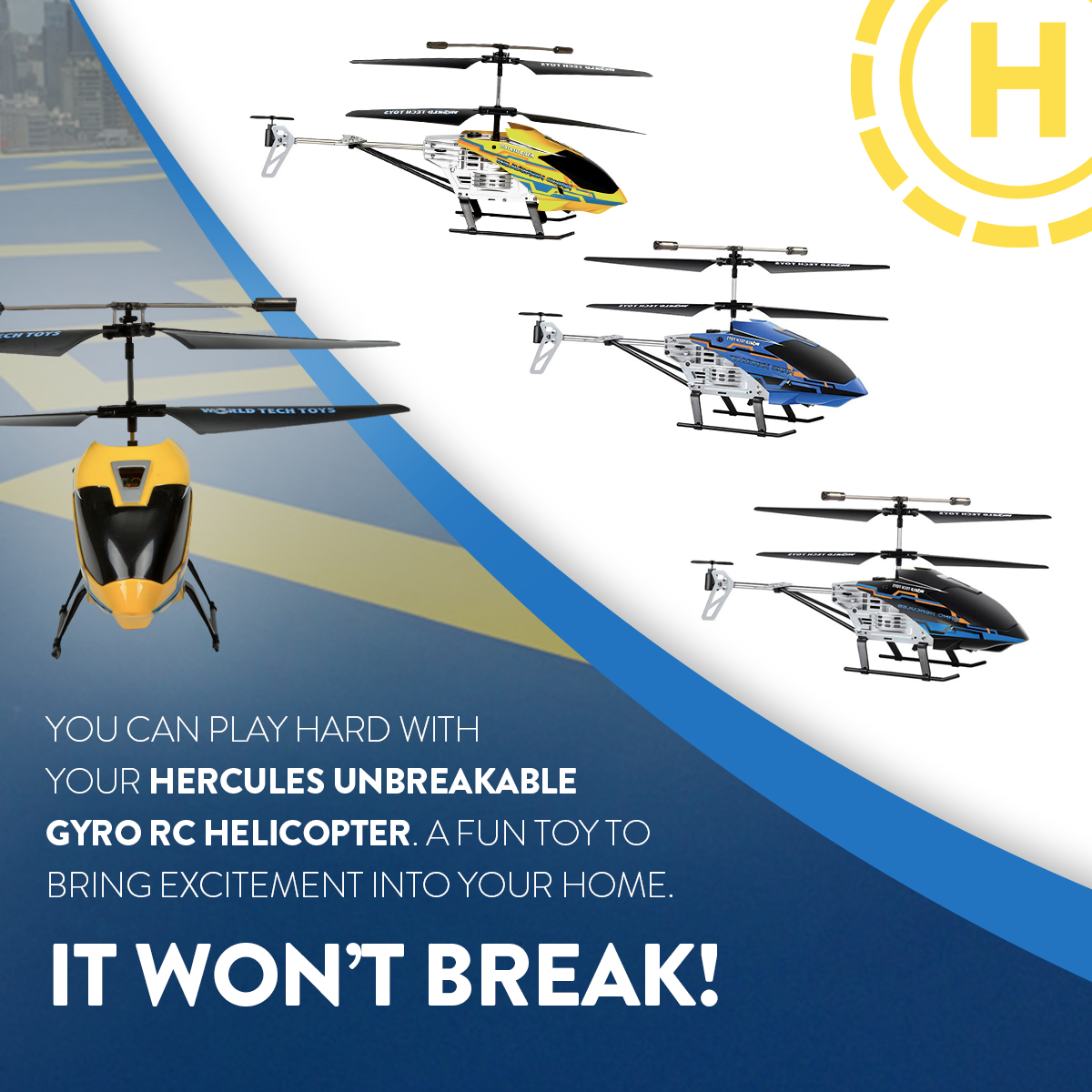 Helicóptero RC irrompible Nano Hercules