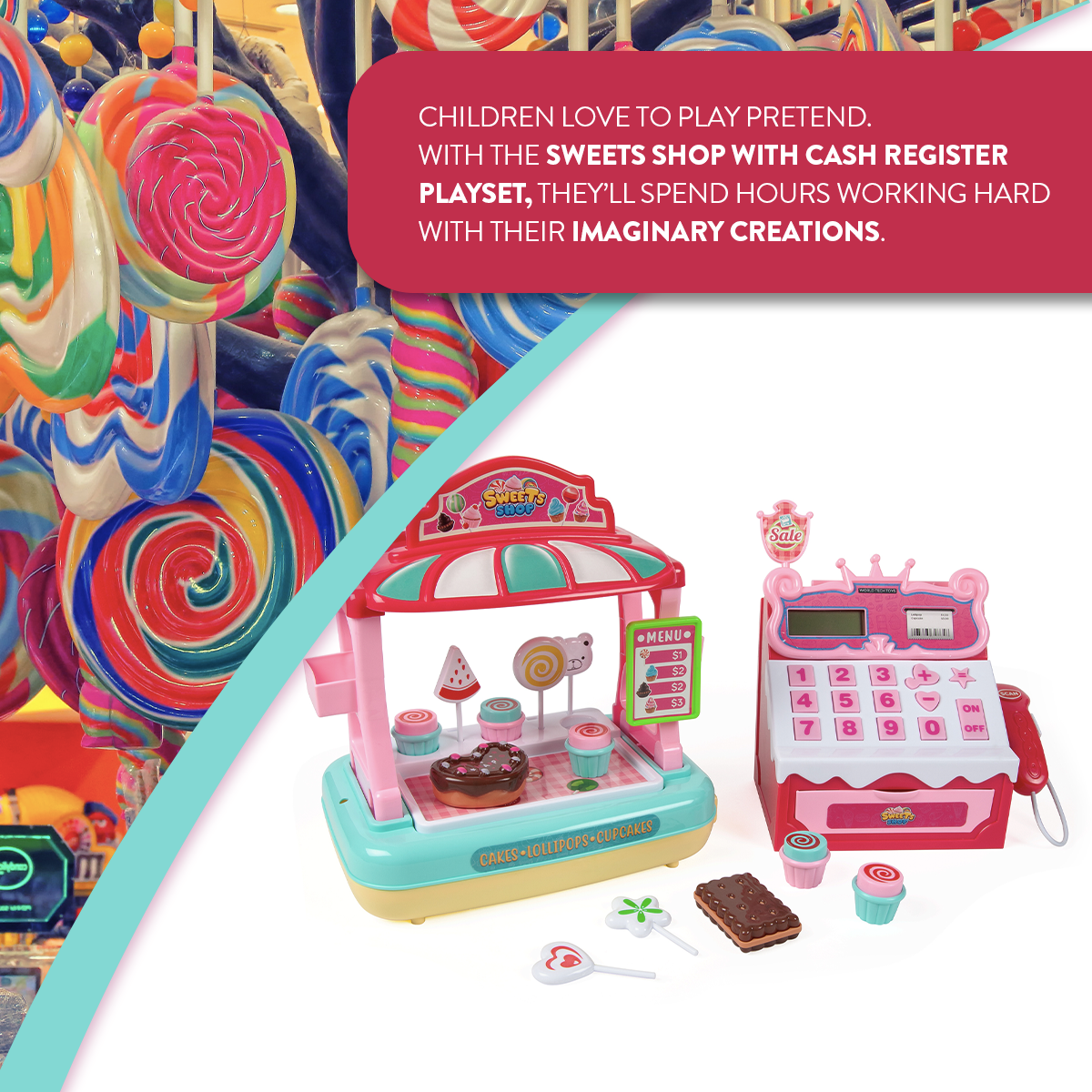 Sweets Shop with Cash Register Playset