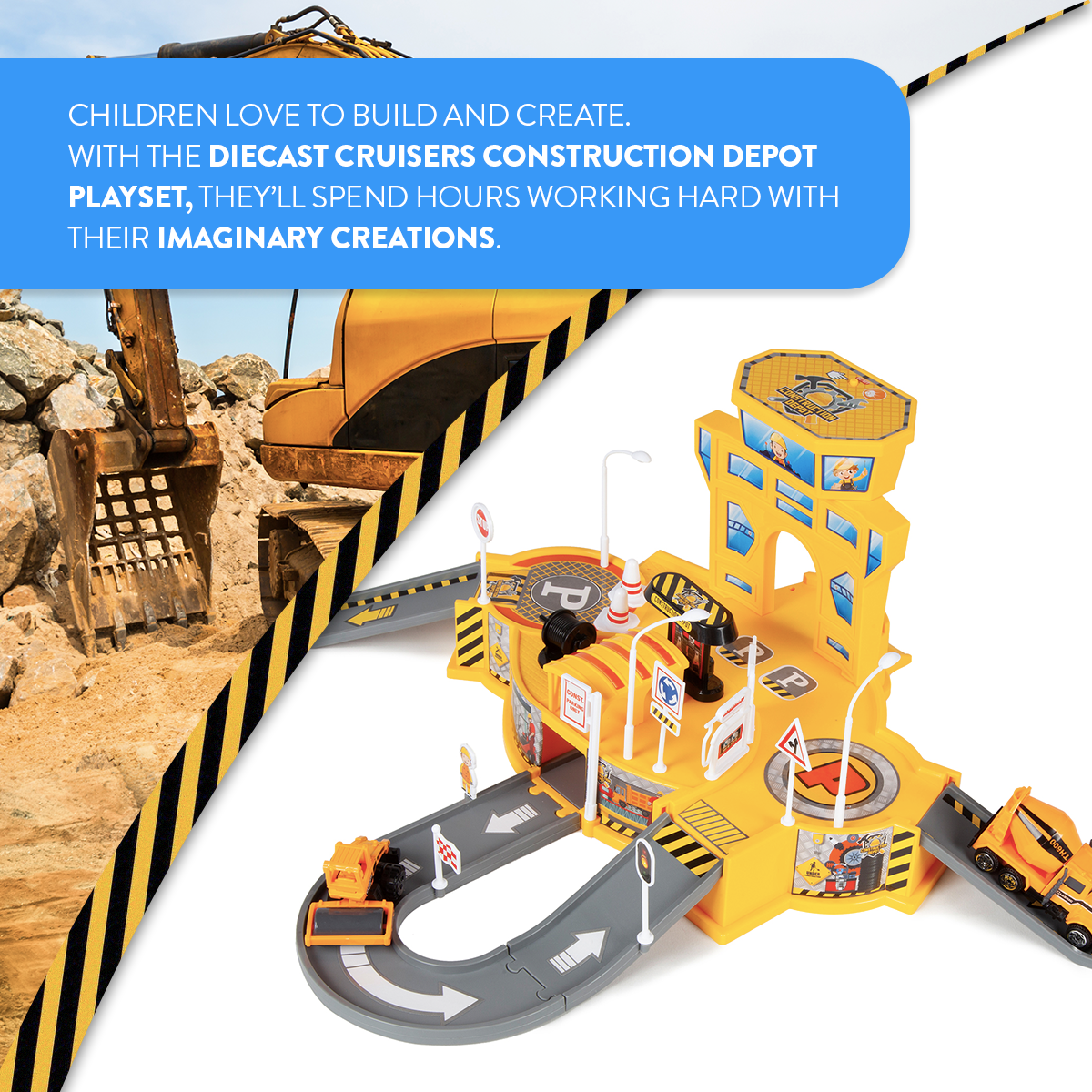 Diecast Cruisers Construction Depot Playset