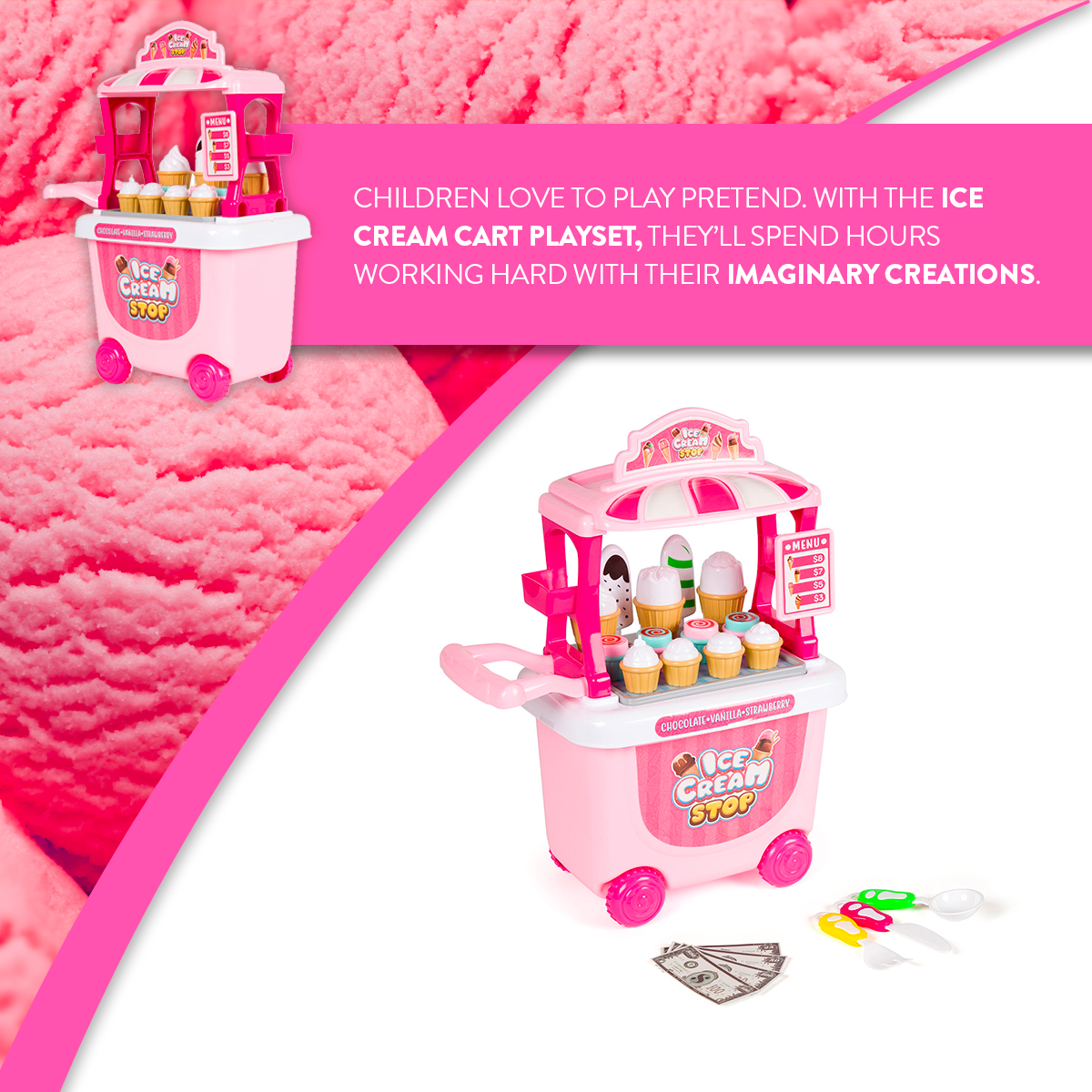 Ice Cream Cart Playset