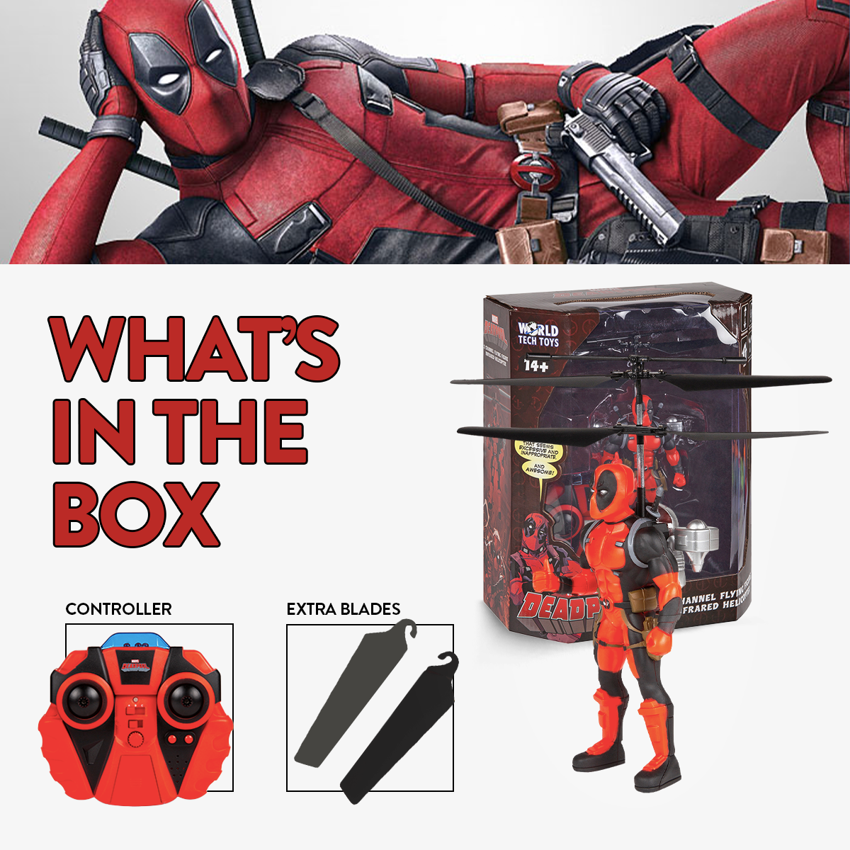 Deadpool Jetpack RC Flying Figure