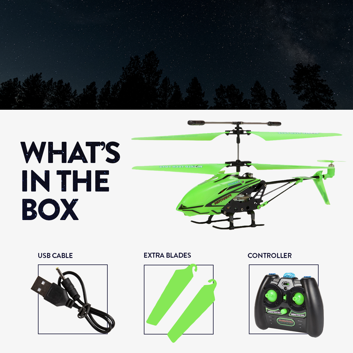 Glow in the Dark RC Phantom Helicopter