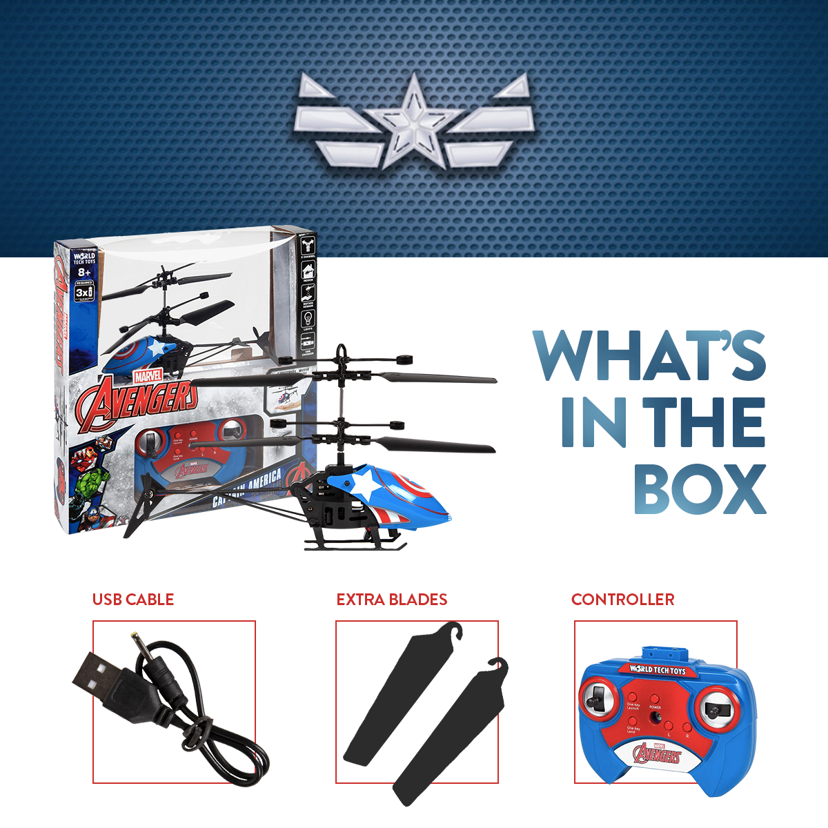 Helicóptero RC del Capitán América