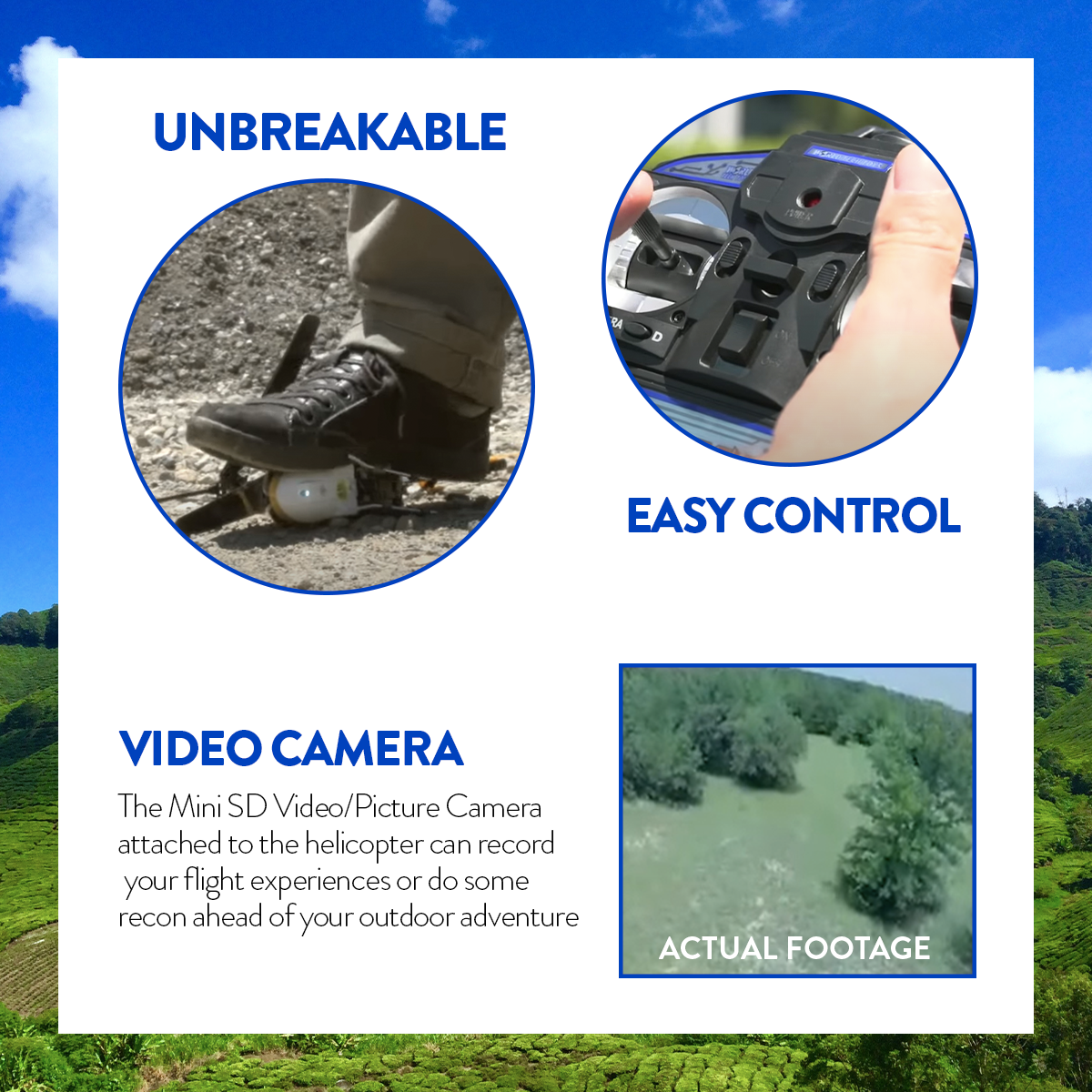 Helicóptero RC irrompible Spy Hercules