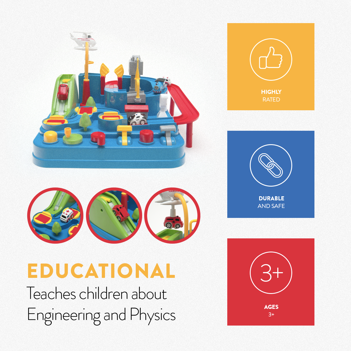 Juego de aventura en coche STEM