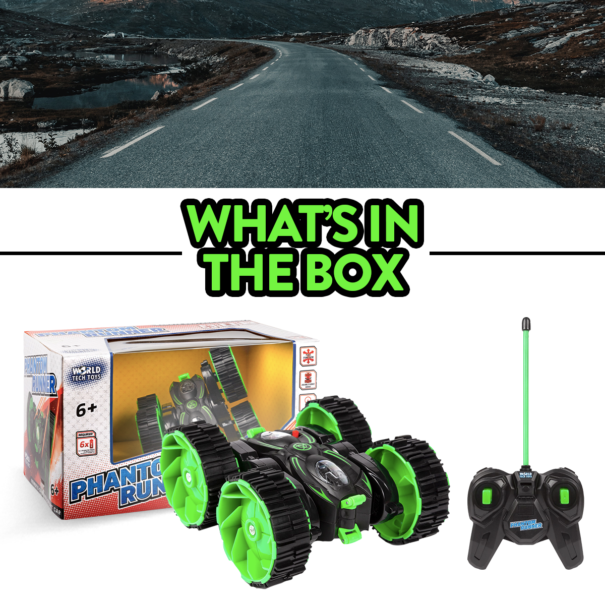 Coche acrobático eléctrico teledirigido Phantom Runner RTR