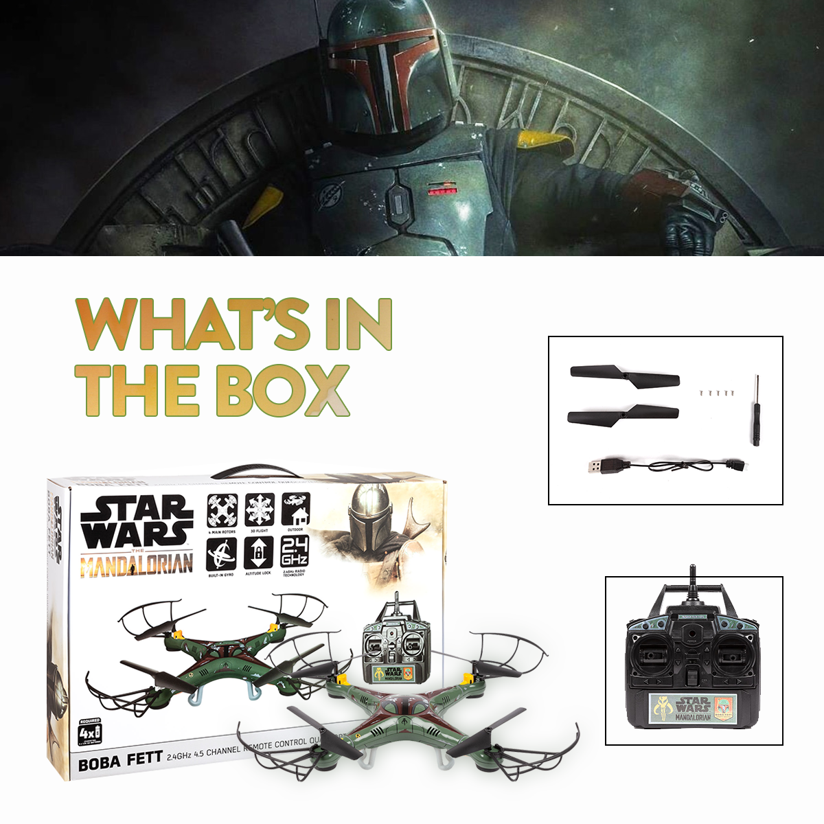 Cuadricóptero RC Boba Fett 