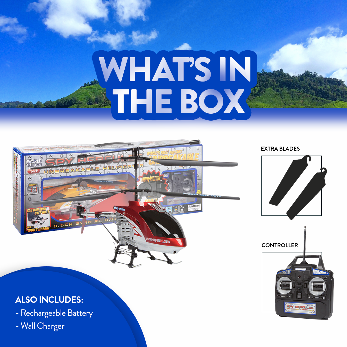 Helicóptero RC irrompible Spy Hercules