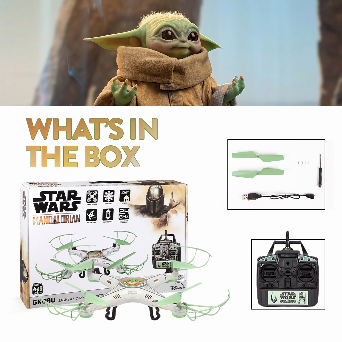 Cuadricóptero RC Baby Yoda 