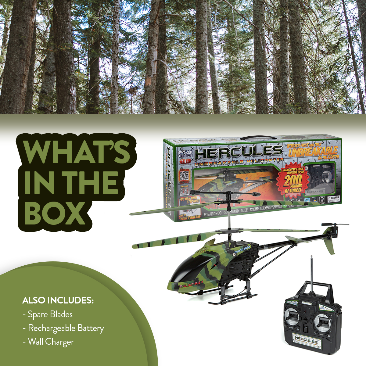 Hercules Unbreakable RC Gyro Helicopter