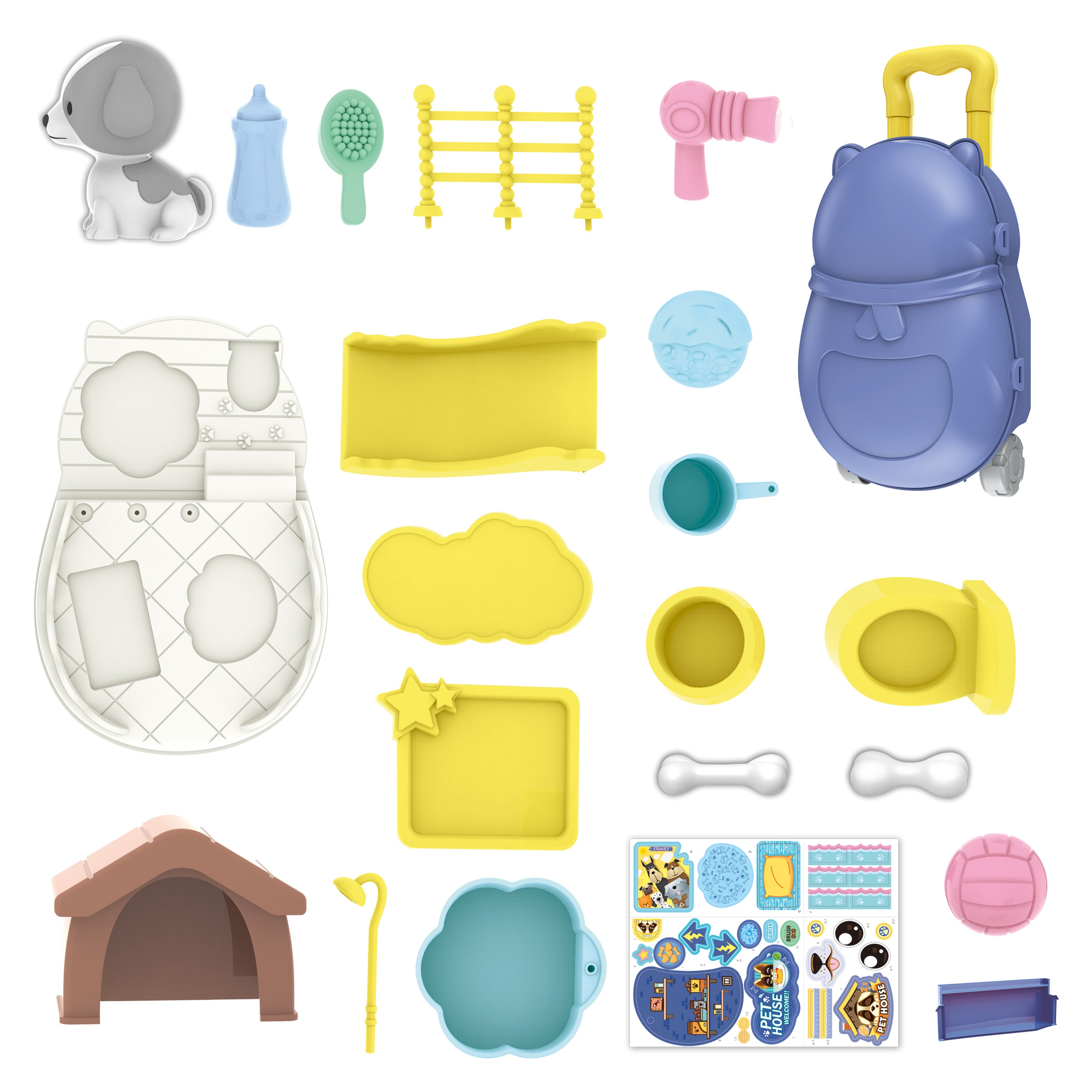 Dream Pet House Suitcase 22 Piece Playset