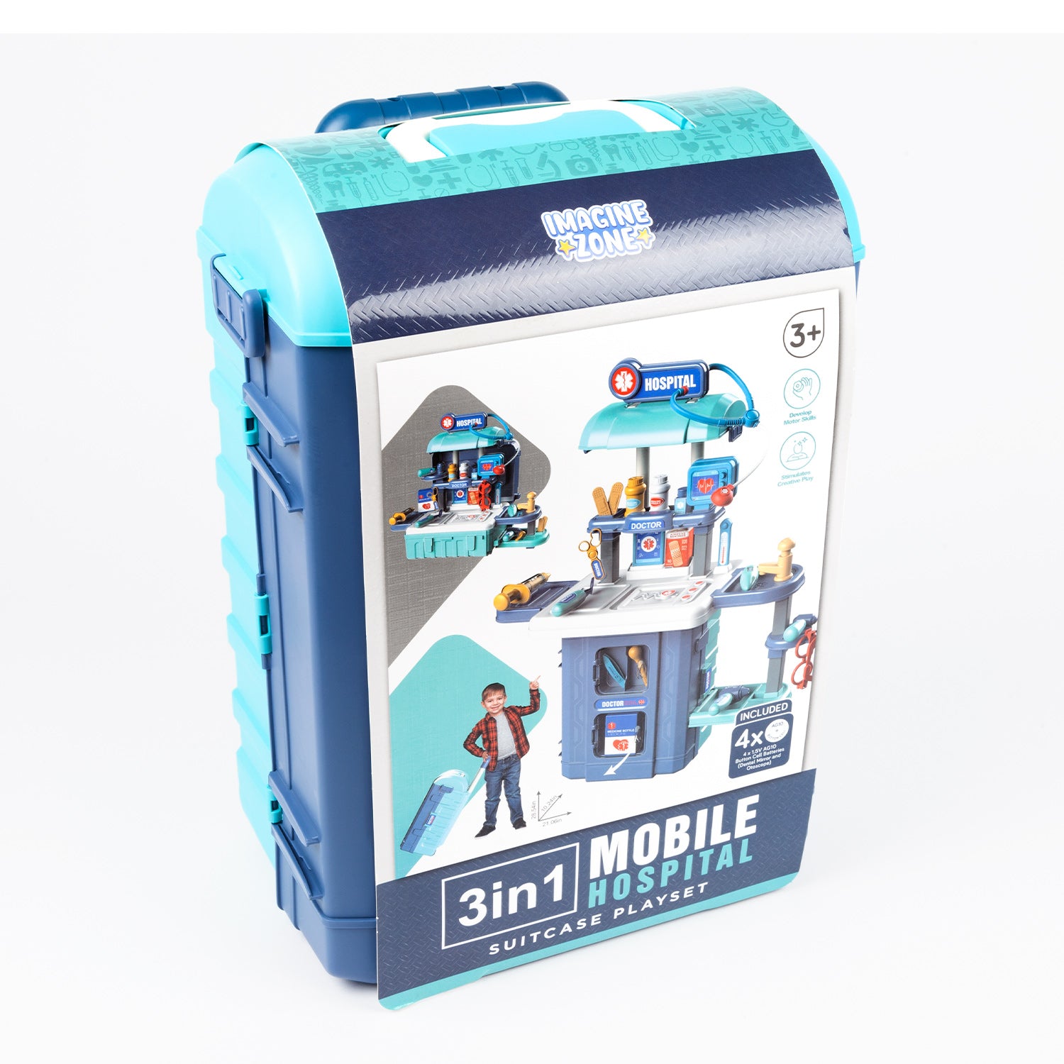 3in1 Mobile Hospital Suitcase 38 Piece Playset