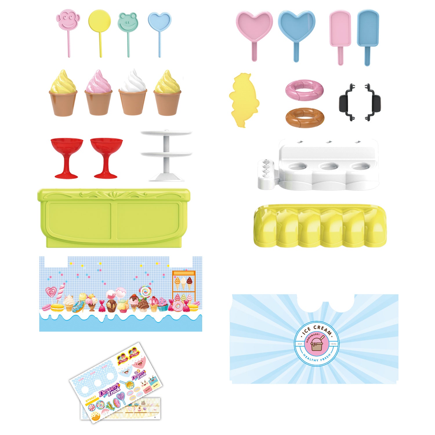 Mobile Dessert Truck 27 Piece Playset