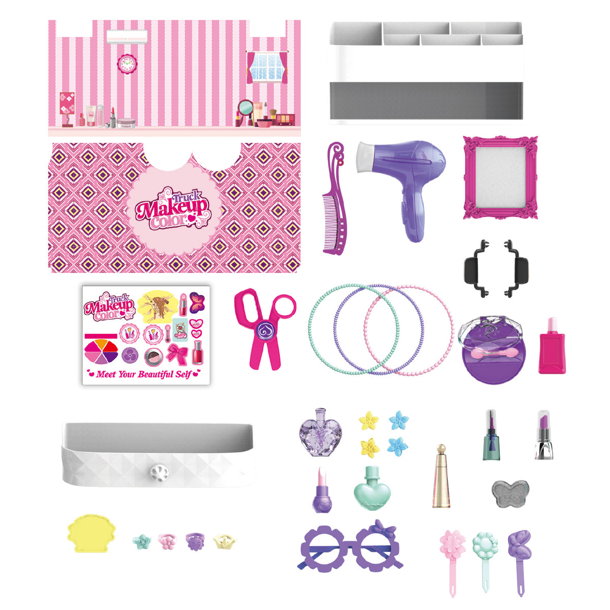 Juego de maquillaje móvil RV de 37 piezas