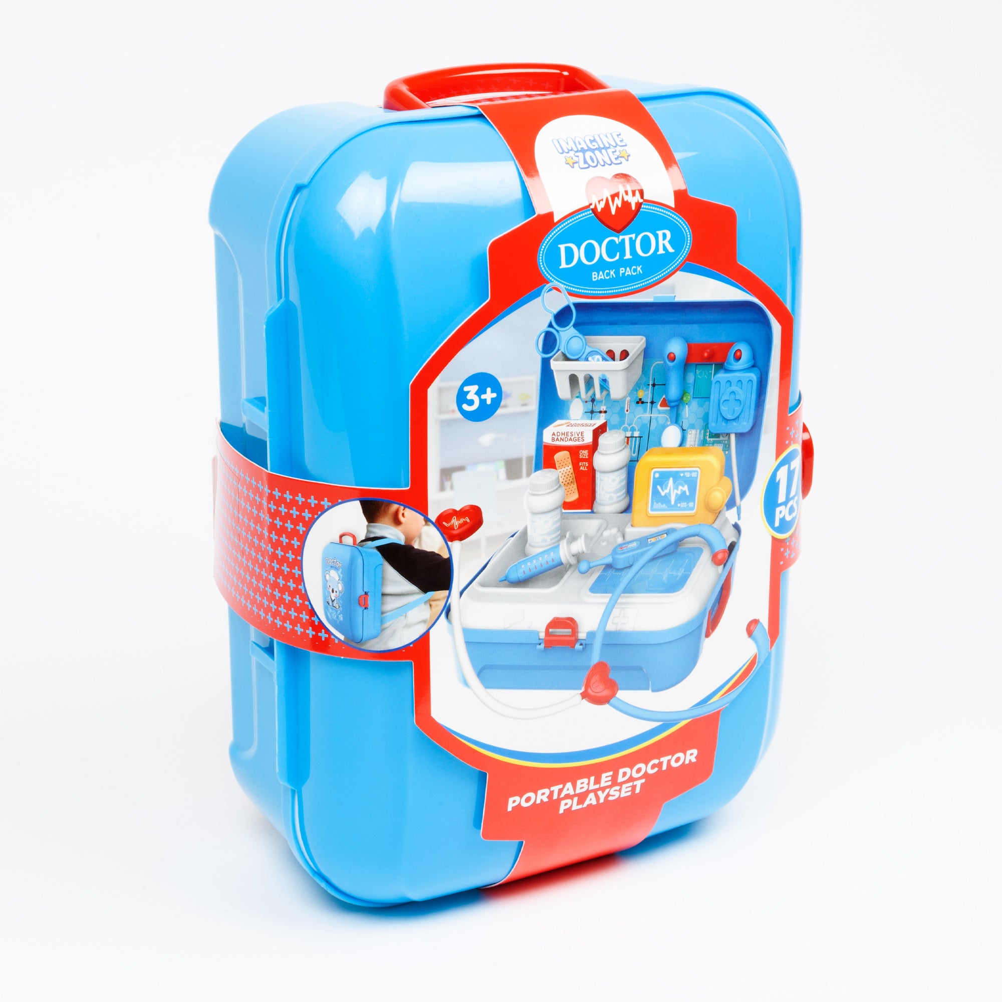 Portable Doctor Back Pack 17 Piece Playset