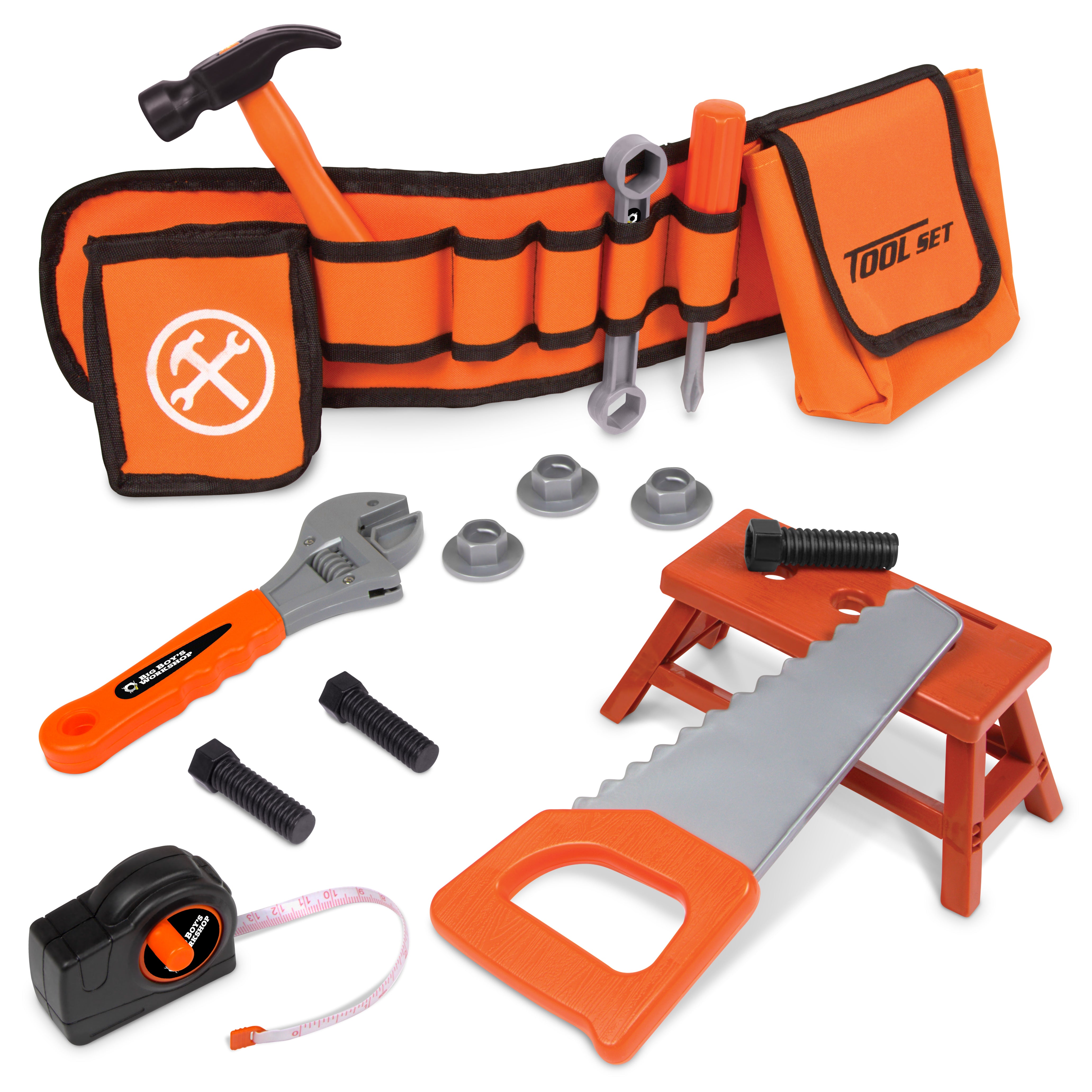 Big Boy's Workshop 18-Piece Deluxe Tool Belt Playset