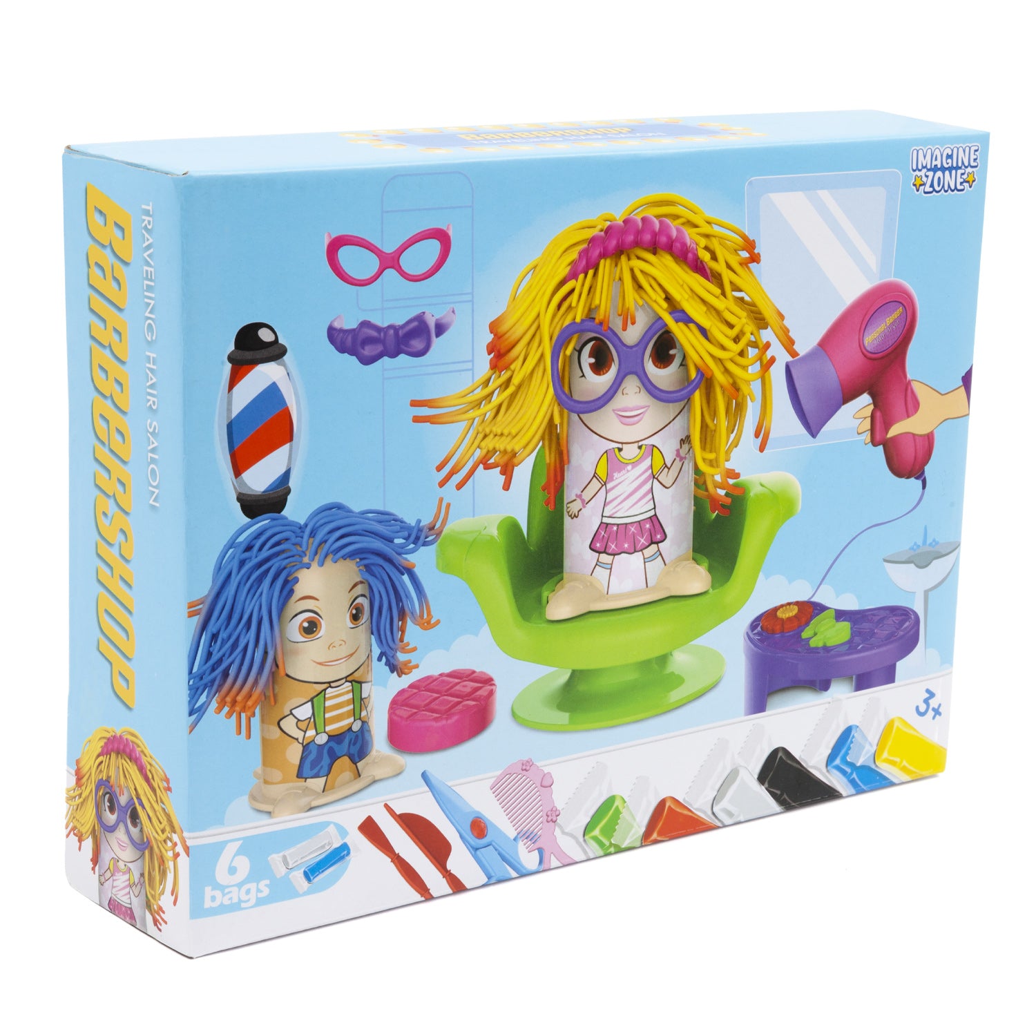 Traveling Hair Salon Barbershop 23 Piece Playset