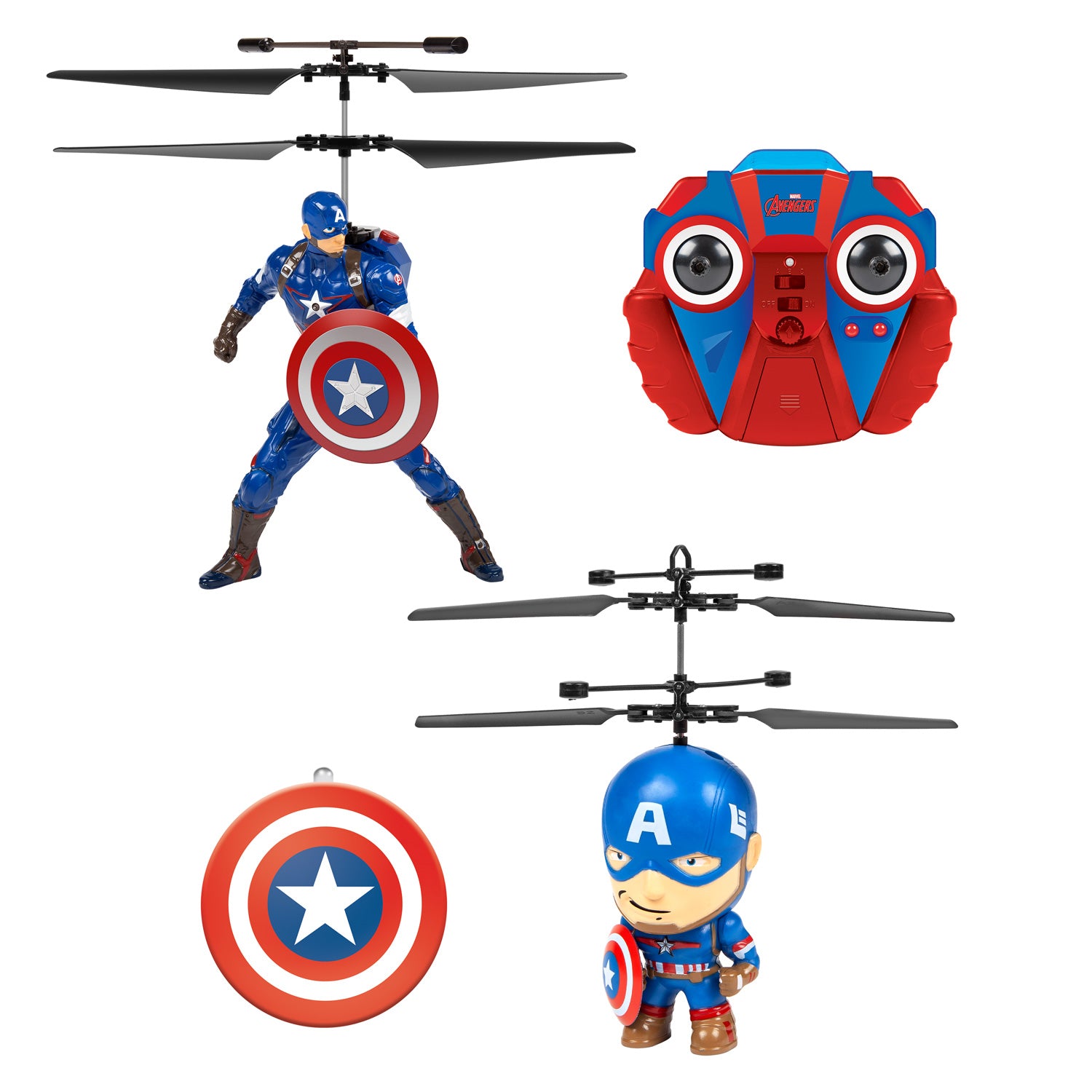 Captain America Flying Figure & Big Head Bundle