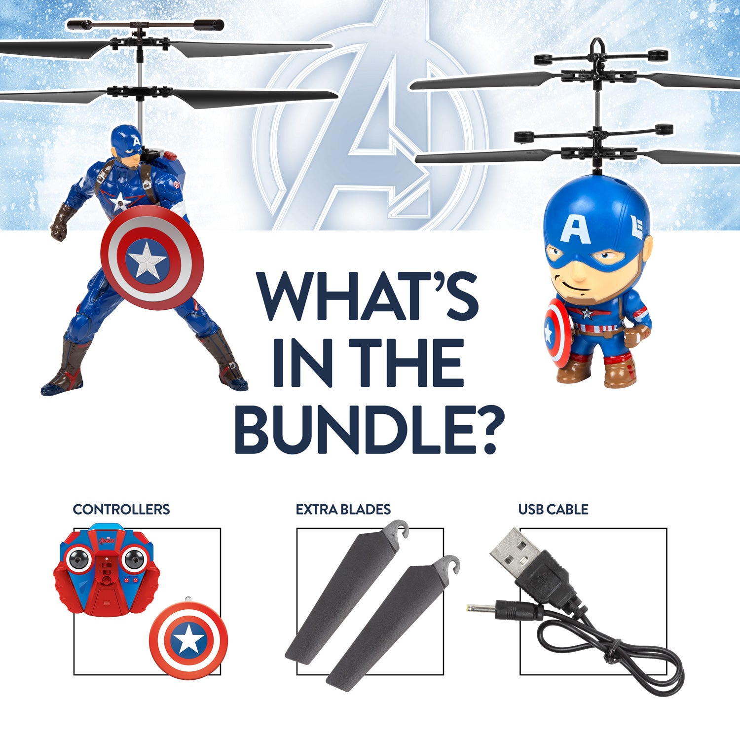 Captain America Flying Figure & Big Head Bundle – HOBBYTRON