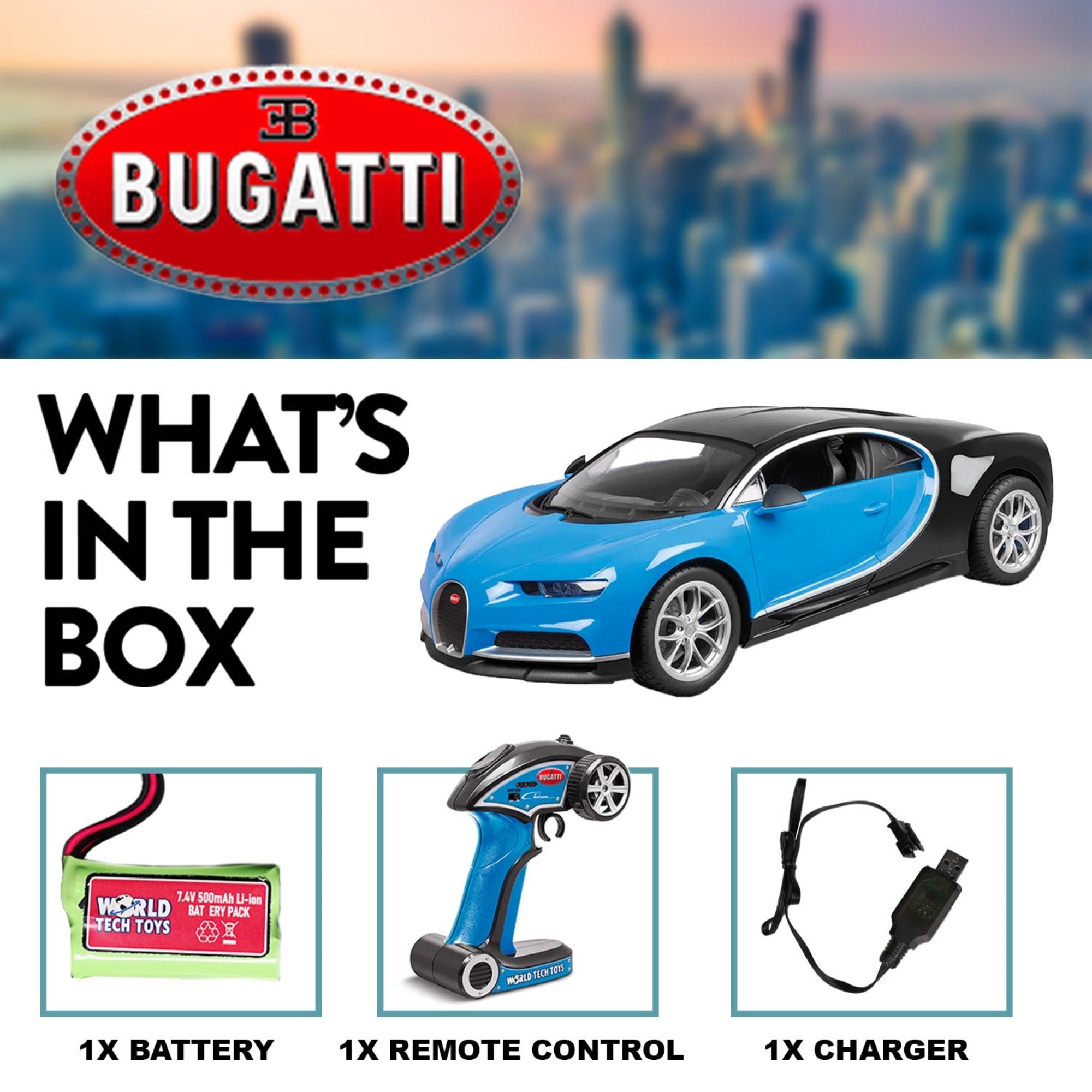 Bugatti Chiron 1:10 RTR Electric 2.4Ghz RC Car