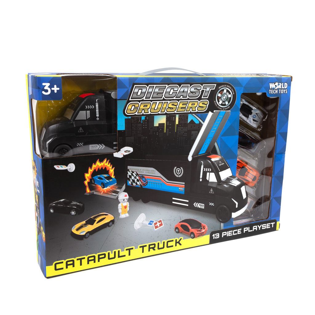 Diecast Cruisers Catapult Truck 13 Piece Playset