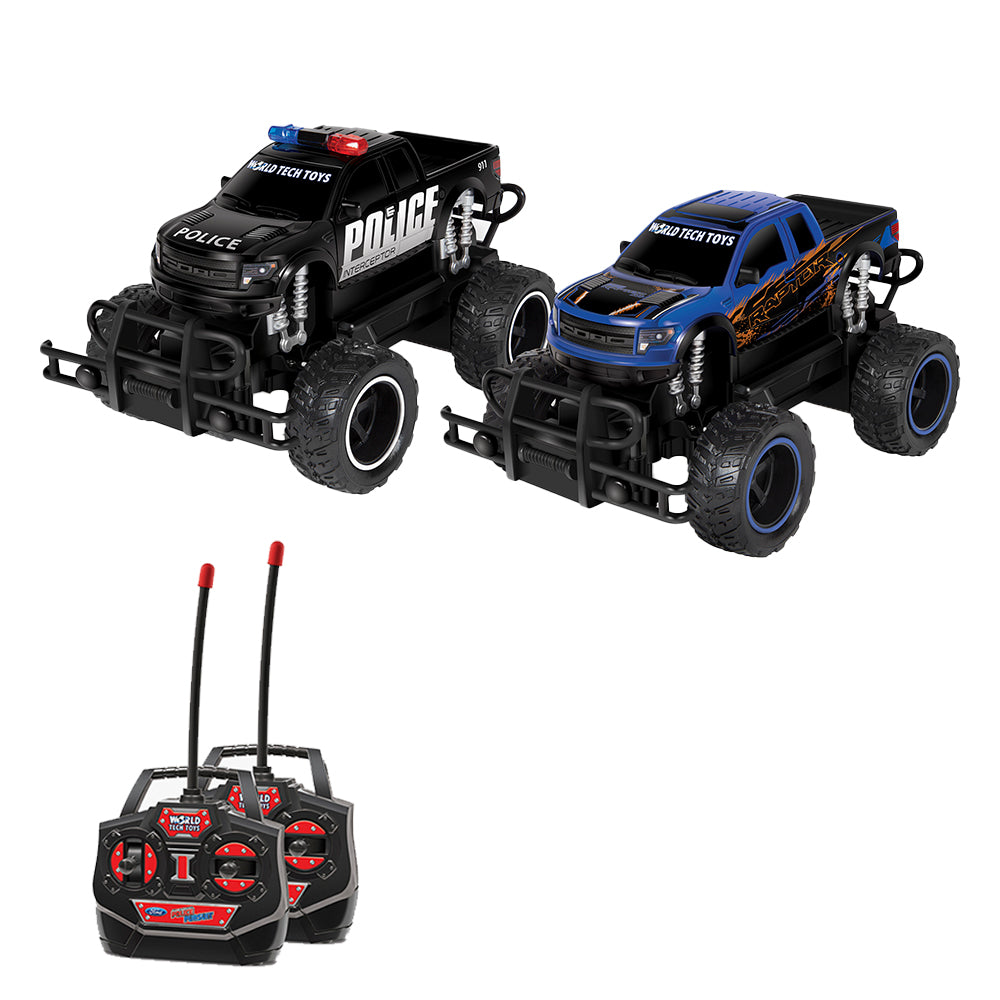 Ford F-150 Raptor + Police Pursuit RC Monster Truck [Double Pack] [1:24]