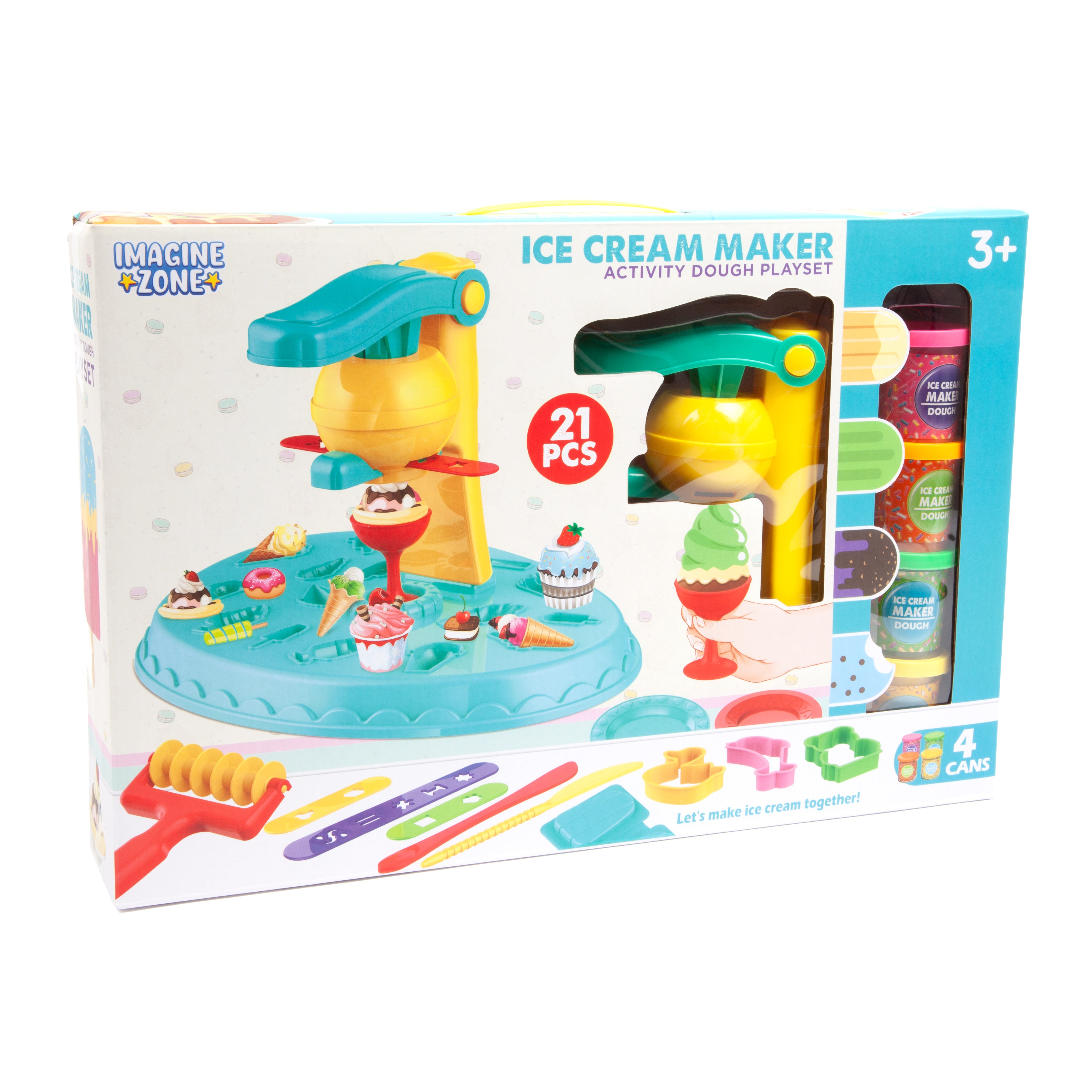 21-Piece Ice Cream Maker Activity Dough Playset