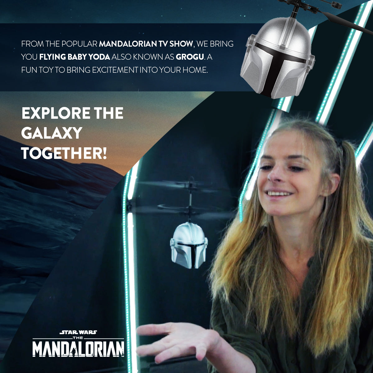 Casco Mandalorian Mando OVNI esculpido