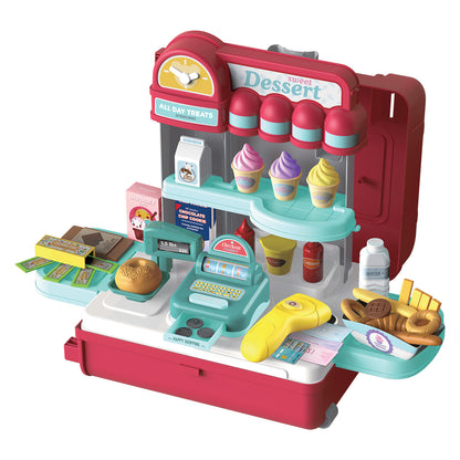 Tienda de dulces móvil 4 en 1, juego de 54 piezas