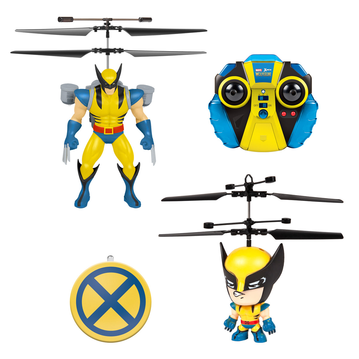 Figura voladora de Wolverine y paquete de cabeza grande 