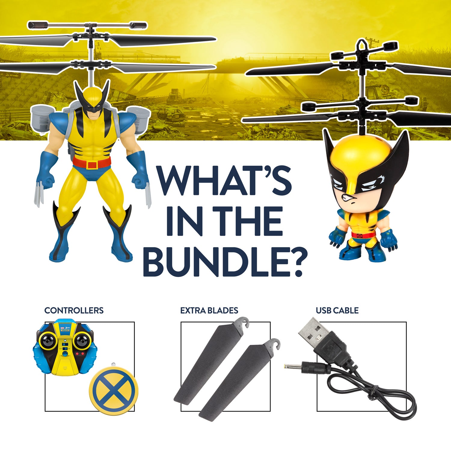 Wolverine Flying Figure & Big Head Bundle