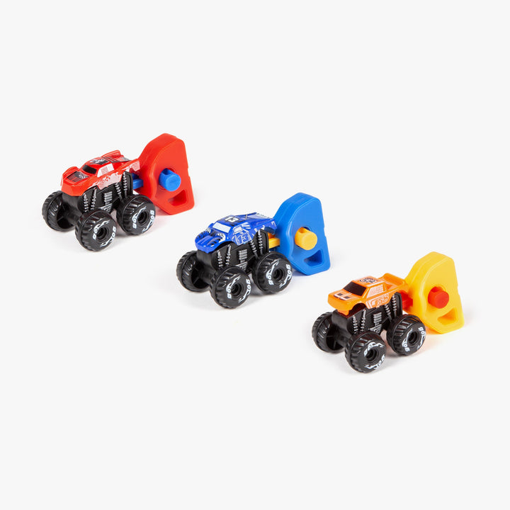 Nano Monster Truck Spring Key Launcher [3 Pack]