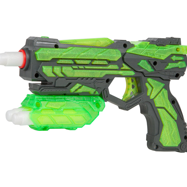 デットストック　アンダーネオン　グリーン Glow in the Dark Warrior Spring Pump Action Venom Dart Blaster