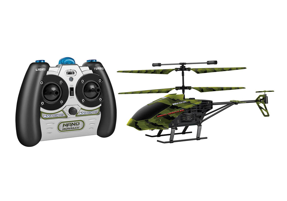 Helicóptero giroscópico IR irrompible Nano Hercules de camuflaje de 3,5 canales