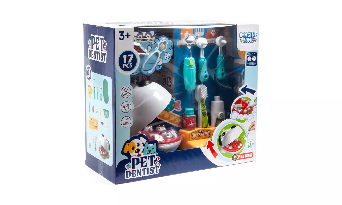 17 Piece Playset Pet Dentist Teeth Removal & Cleaning Toy – HOBBYTRON