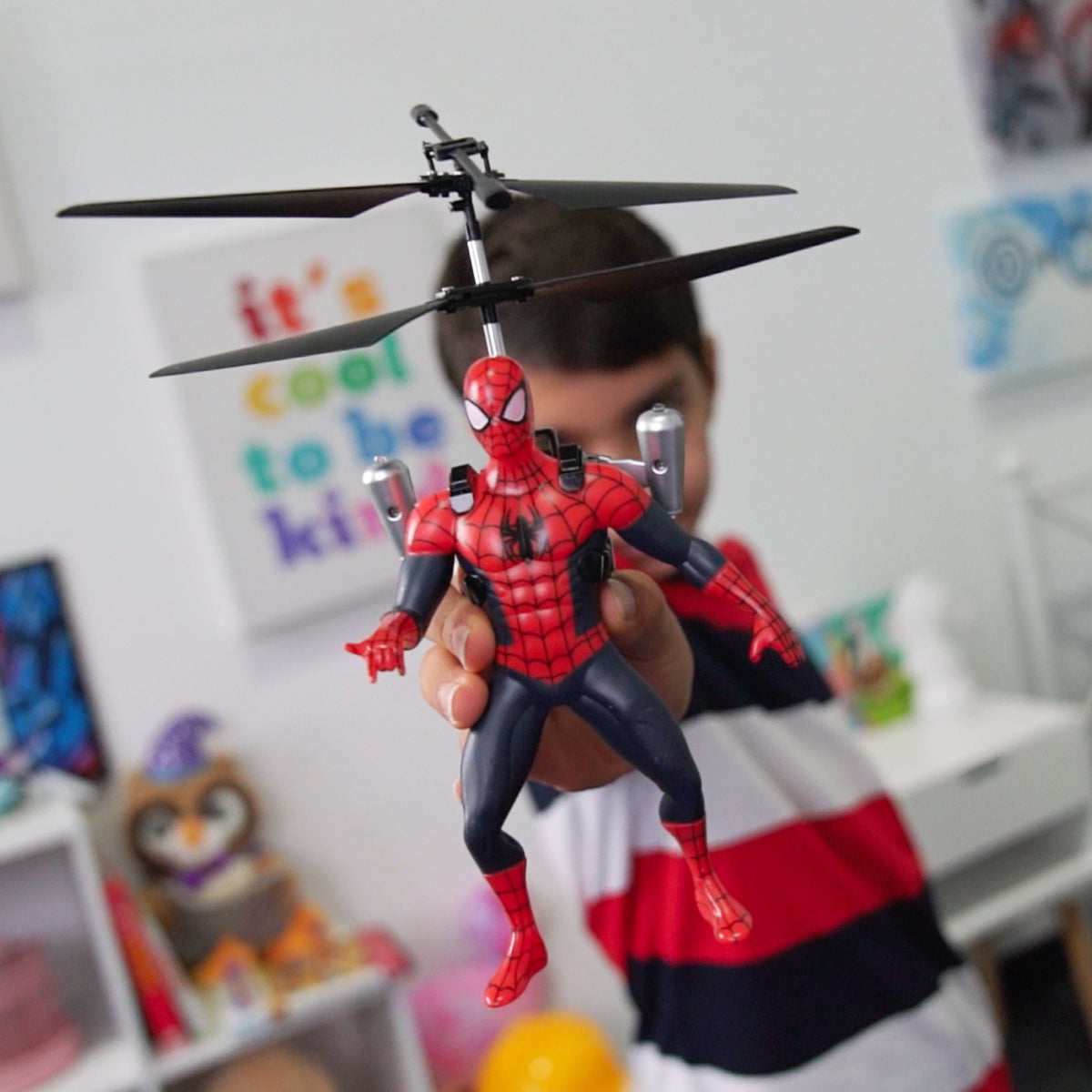 Spider Man Remote Marvel's Spider-Man RC Helicopter Flying Figure – HOBBYTRON