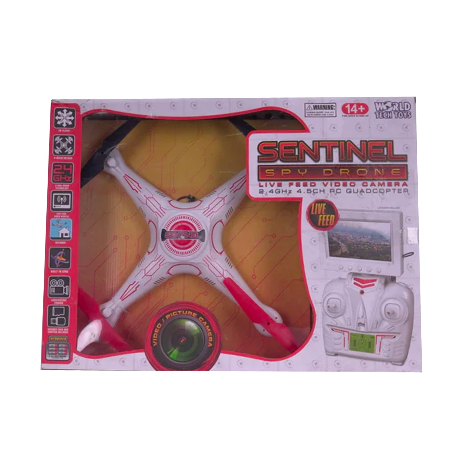 Sentinel 2.4GHz 4.5CH RTF Live-View Camera RC Spy Drone – HOBBYTRON